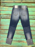 Kancan Dark Wash Cuff Skinny