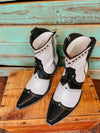 The Natasha Bootie (Black and White)