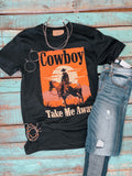 The Cowboy Take Me Away Tee (Black)