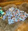 Boys Blue Western Pajamas